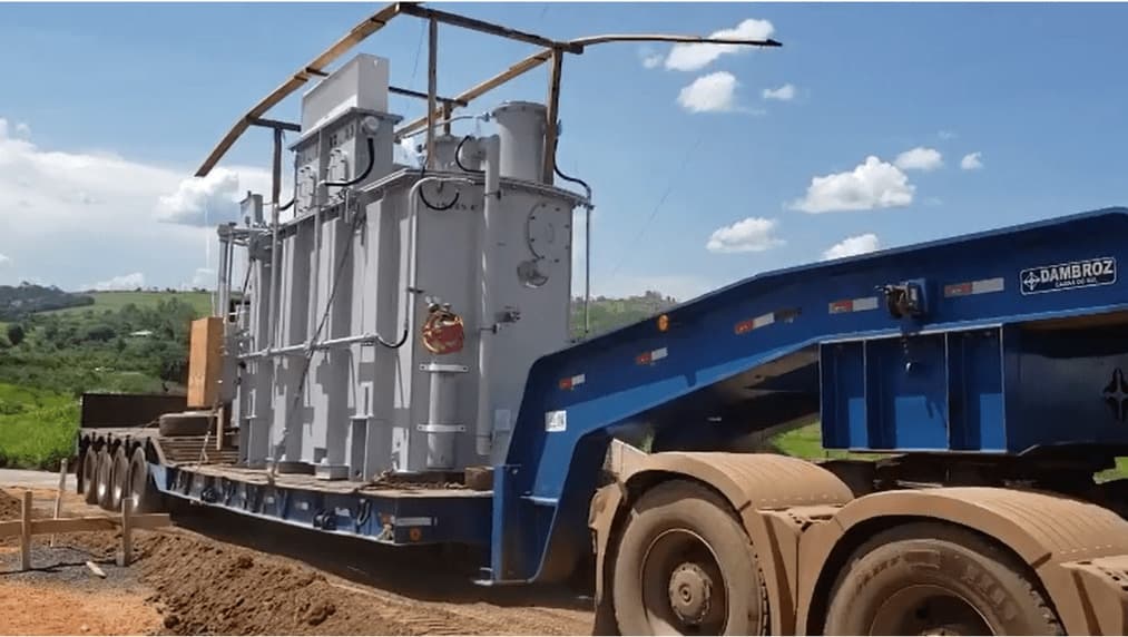 Transporte de transformador realizado pela Go Guindastes