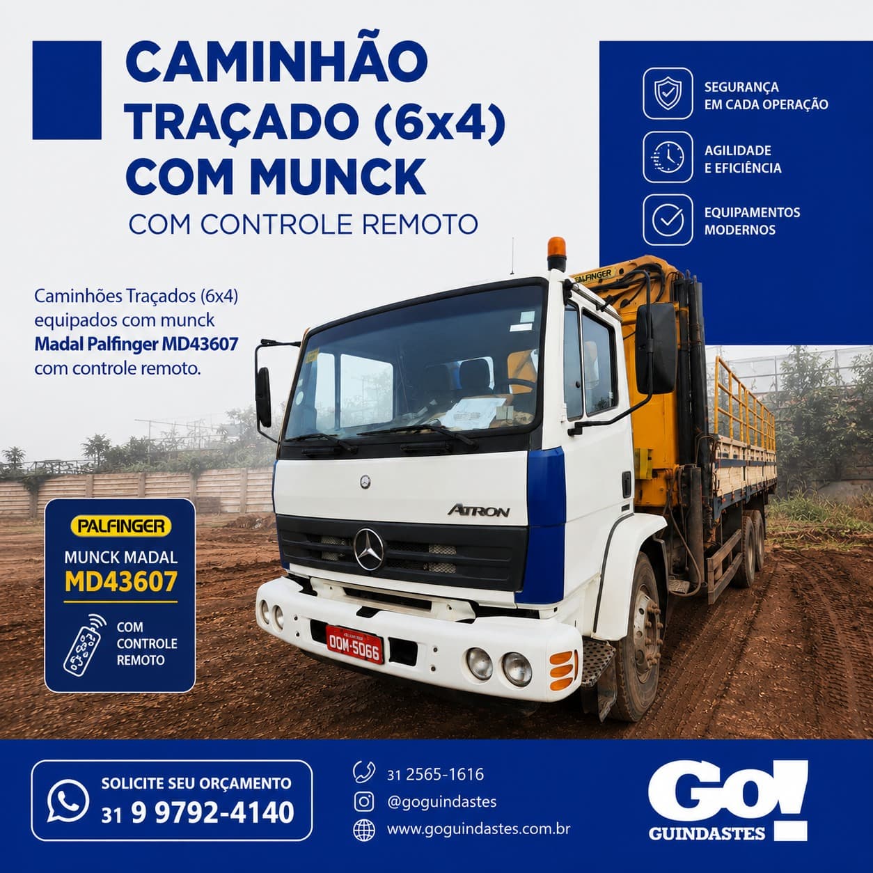 Locação de Caminhão Munck em MG